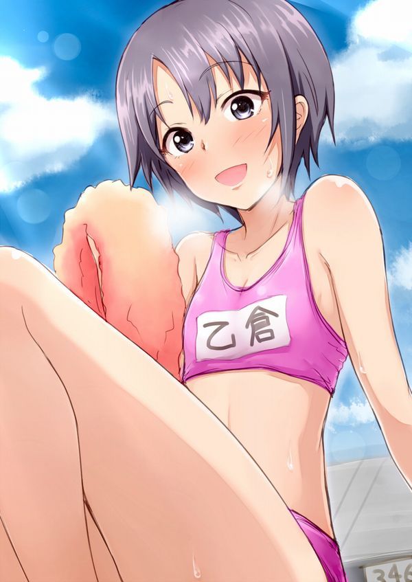 陸上競技をしている女の子の画像